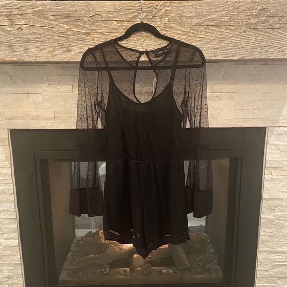 MINKPINK Women's Barroco Spotty Mesh Playsuit - Picture 7 of 9